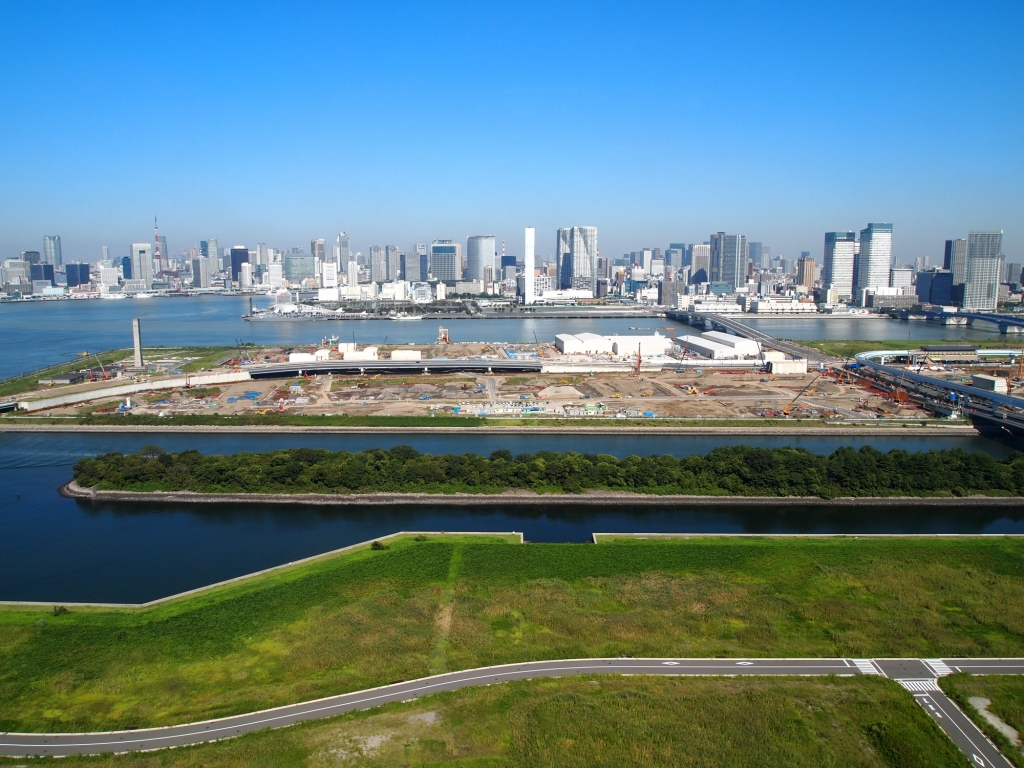 View over the Tokyo bay on a clear day.